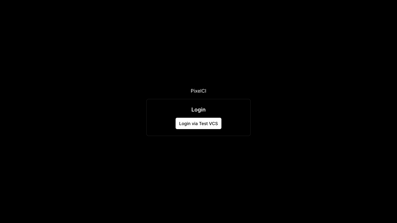 Login page